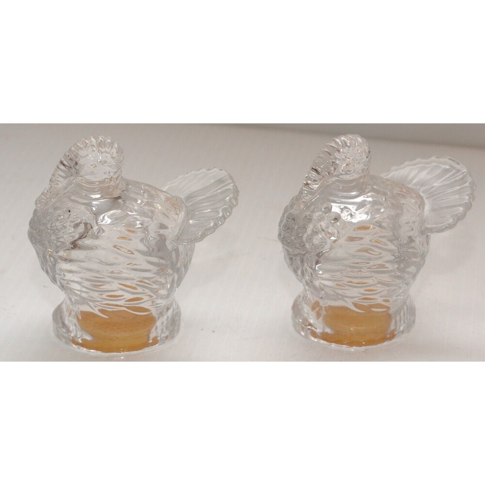Shannon Crystal by Godinger Turkeys Salt and Pepper Shakers